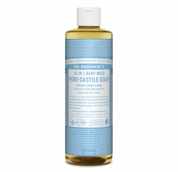 Sabonete Líquido Dr. Bronner's . Bio . Suave-Bebé (sem perfume) - Oliva Store